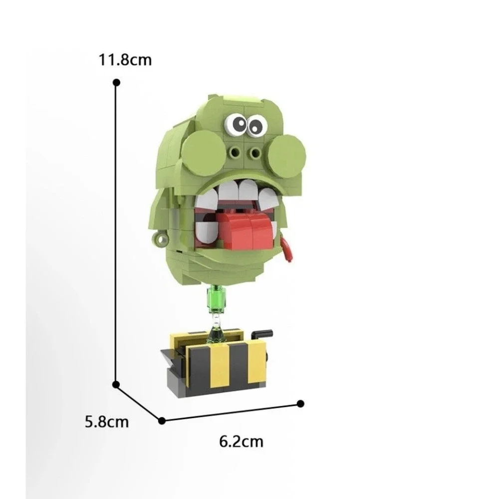 Green Ghost with Stand Greedy Ghost 145 Parts Compatible  With Legos